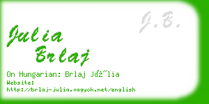 julia brlaj business card